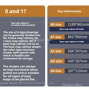 Blueprint Plan Cabinet | A0-A4 Size Compatible | Bottom Roller Design |Building Department thumbnail-5