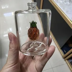 Hand Blown High Borosilicate Glass Perfume Bottle With 3D Internal Sculpture, Custom Fruit/Zodiac Inlay for Luxury Gift thumbnail-4