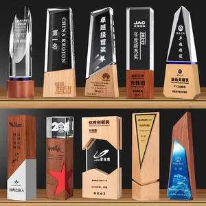 In-Stock Wholesale & Customization: Premium Wooden and Crystal Trophies—Outstanding Awards for Employee Appreciation and Service Recognition thumbnail-3