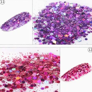 Scallion Jelly Powder, Nail Glitter, Fashionable Nail Iridescent Glitter, Nail Accessories, Body Makeup Glitter thumbnail-2