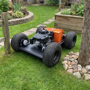 Obstacle Areas Precise Grass Trimming Vigorun VTW550 Wheeled Drive Remote Controlled Wheel Lawn Cutter for Sale thumbnail-2