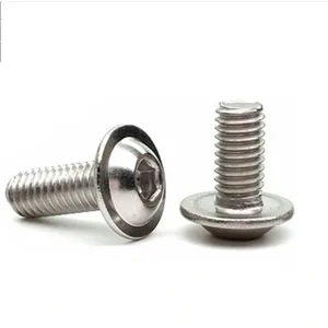 M6x16 Ultra Low Profile Hex Socket Screw ISO 7380 Stainless Steel Flattened Button Head Bolt thumbnail-4