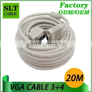 SLT 20M VGA Male to VGA Male Cable 15pin for Computer Monitor Projector Laptop Hdtv LCD Etc Multimedia thumbnail-1