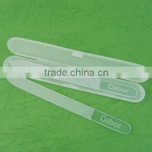Whlosesale Glass Nail File Customized Logo Plastic Box w Glass Material Nail File thumbnail-1