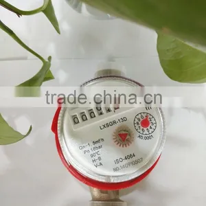 Red Color Water Flow Meter In Single Jet Dry Dial For Hot Drinking Water thumbnail-5