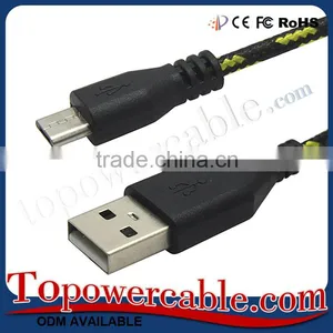 Premium Dual Colors Durable Nylon Weave Fabric Micro Usb Cables Usb Cable For Samsung thumbnail-3