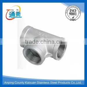 Made in China Casting Female Stainless Steel 316 3/4" Equal Tee thumbnail-2