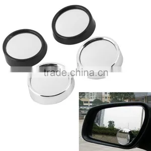 JXZ-008 2pcs/SET Universal Driver 2 Side Wide Angle Wideangle Sticker Round Convex Car Vehicle Mirror Blind Spot Auto RearView f thumbnail-3