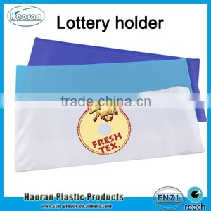 Thumb Notch Plastic Ticket Holder, Coupon Holder, PVC Play Slip Holder thumbnail-1