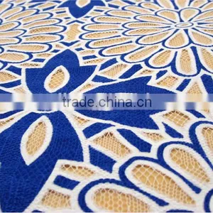 Most Popular Wholesale French Lace Fabric 2016 for Wedding Embroidered French Tulle Lace Fabric thumbnail-3