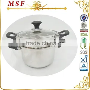 2 Layer Stainless Steel Steamer With Bakelite Handle & Induction Bottom thumbnail-1