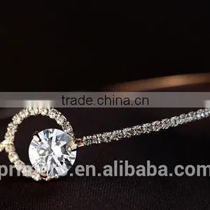White Gold Plated AAA+ Cubic Zircon CZ Diamond Bangles Bracelets For Women Jewelry thumbnail-4