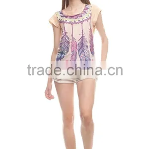 China Supplier High Quality Custom 3D Printing Women T-shirt thumbnail-4