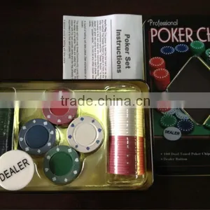 Poker Chips in Tin Box /Window Box/ Aluminum Box thumbnail-4