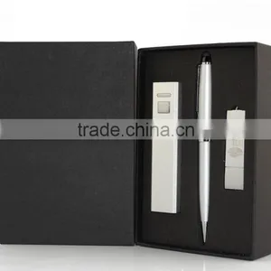 Customize Black Power Bank Pen Drive Screen Touch Pen as Business Promotional Gift Kit thumbnail-4