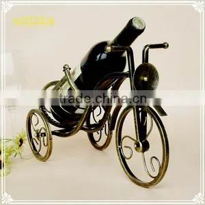 Vintage Bike Shape Stand Rack Metal Wine Bottle Holder thumbnail-2