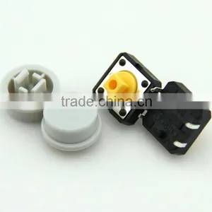 F0361 12*12*12mm Tact Switch /tactile Switch/ Mini Touch Button Switch Round Cap Grey thumbnail-1