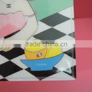 Lovely Girl Design A4 Plastic pp Folding Foldable File Folder l Shape File Folder Plastic Expandable File Folders With Pocket thumbnail-5