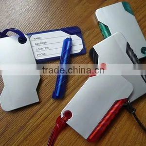 Promotional Cheap and Popular Plastic Luggage Tag With Ball Pen thumbnail-1