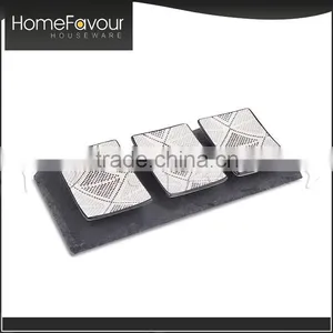 Competitive Factory Custom Logo Slate Placemat 4pcs Tapas Set thumbnail-1