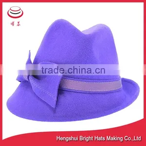 Fashionable Wool Felt Trilby Hat thumbnail-1