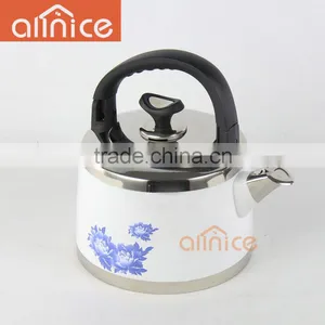 Customised Any Color Like White/purple New Design Color Painting 4L/5L Kettle With Flower Applique thumbnail-3