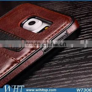 Luxury Leather Mobile Phone Case for Samsung Galaxy S6 S6 Edge With Card Slot thumbnail-6