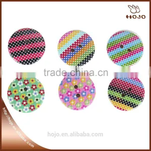 Colorful White Wooden Button 2.5cm 8pcs for Kids Clothes thumbnail-1