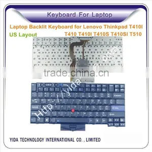 Black Backlit Laptop Keyboard Picture for Lenovo T410I US Layout thumbnail-1