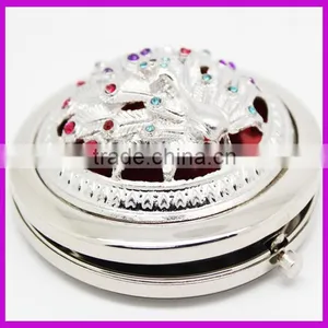 Factory Customized Rhinestone Crystal Bling Compact Mirror thumbnail-4