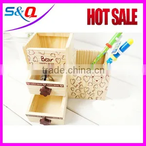 2015 in China Hot Selling Wooden Pen Container Brush Pot thumbnail-1