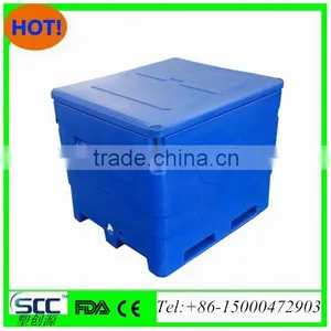 Isothermal Bins for Fish, Shrimp Harvest 1000L Bins, Double Wall Injection PU (polyurethane) thumbnail-2