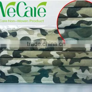 Disposable Non Woven Camouflage Face Mask With Earloop for CS Field Operation thumbnail-1