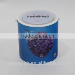 1L IML Paint Plastic Bucket With Lid thumbnail-2