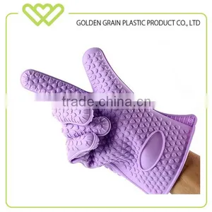 Heat Resistant Softtextile Silicon Kitchen Bbq Gloves With 5 Fingers Quality Choice thumbnail-3