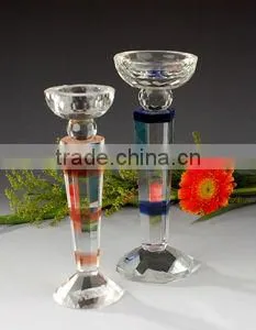 Colorful Crystal Candle Holders Wholesale Glass Wedding Candle Holderts Decoration Candle Holder thumbnail-1