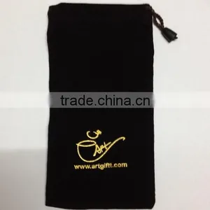 Customized LOGO Printed Chocolate Wrapping Velvet Bag Pouch thumbnail-1