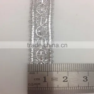 Braid Metallic Silver Upholstery Trim Soft Furnishing Lip Cord Lace Trimming thumbnail-1