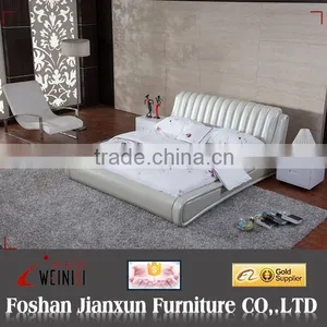 F6098 Modern High Quality Gloosy Soft Bed thumbnail-2