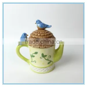House Use Hand Print Ceramic Tea Pot Canister thumbnail-2