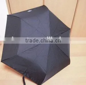 Aluminium Cheap Advertising 3 Folding Black Promotion Umbrella thumbnail-2
