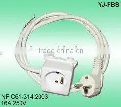 French NF/CE Extension Socket 16A 250V for Ironing Board With Cable H05VV-F 3X1.0 Max2.0meters thumbnail-1