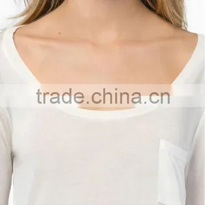 2015 Women T-shirt Wholesale Custom T-shirt for Woman Wear Apparel Online Shopping China thumbnail-3
