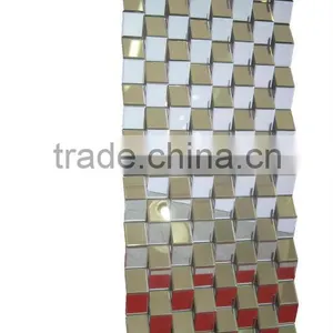 Top Selling Handmade Modern Wave Design Multi-faceted Decorative Wall Mirror thumbnail-1