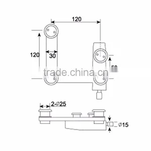 Top Quality Reasonable Price Metal Clips Tempered Glass Panel Hardware thumbnail-3
