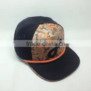 Custom 5 Panel Snapback Caps / High Quality 5 Panel Cap / Flat Brim 5 Panel Cap thumbnail-3