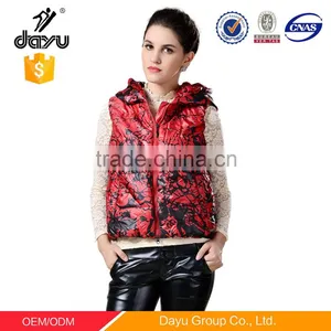Waistcoat Design for Woman Lightweight Feather 100% Polyester Customized Women Waistcoat Cheap Vest thumbnail-1