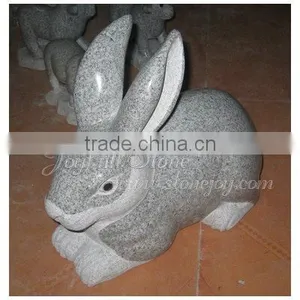 Stone Rabbit Sculpture, Animal Sculpture, Rabbit Garden Sculpture thumbnail-1