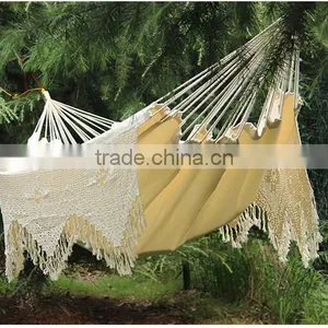 Wholesale High-grade Luxury Cotton Portable Outdoor Folding Hanging Hammock thumbnail-5