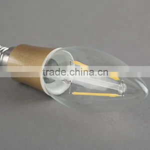 2015 New Style Antique LED Filament C35 With Plastic Gold Palted 2W E12 110V Dimmable thumbnail-6